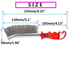 Mlxkell 3pcs Wire Scratch Brushes Set Carbon Steel and Stainless Steel Wire Brush for Automotive, Cleaning Welding Slag and Rust