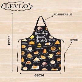 Dumplings Around the World Apron Dumplings Cooking New Home Merch Jiaozi Wonton Gyoza Lover Pierogi Gift (Dumplings World)