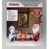 Airflowz Christmas Light-Up Santa & Snowman Campfire Inflatable Holiday 6x3