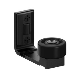 CCJH Sliding Barn Door Adjustable Roller Barn Door Floor Guide Wall/Door Bottom Guide,Black