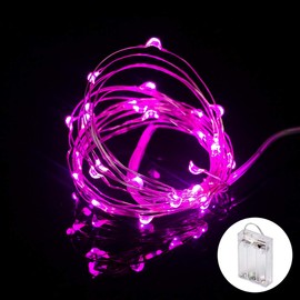 XINKAITE - Cadena de luces LED impermeables, cadena de luces de hadas estrelladas para interiores y exteriores, decoración de bricolaje en el hogar, fiestas de Navidad (3 metros, rosa)