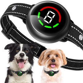 Bark Collar for Large Dog & Medium Dogs, Birkhey Dog Bark Collar, Rechargeable Waterproof Automatic Bark Shock Collar, Anti Barking Collar with Beep Vibrating Shock, 5 Sensitivity