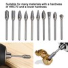 Orialvenka 10 Pcs Carbide Burr Bits Set 1/8" Shank Compatible