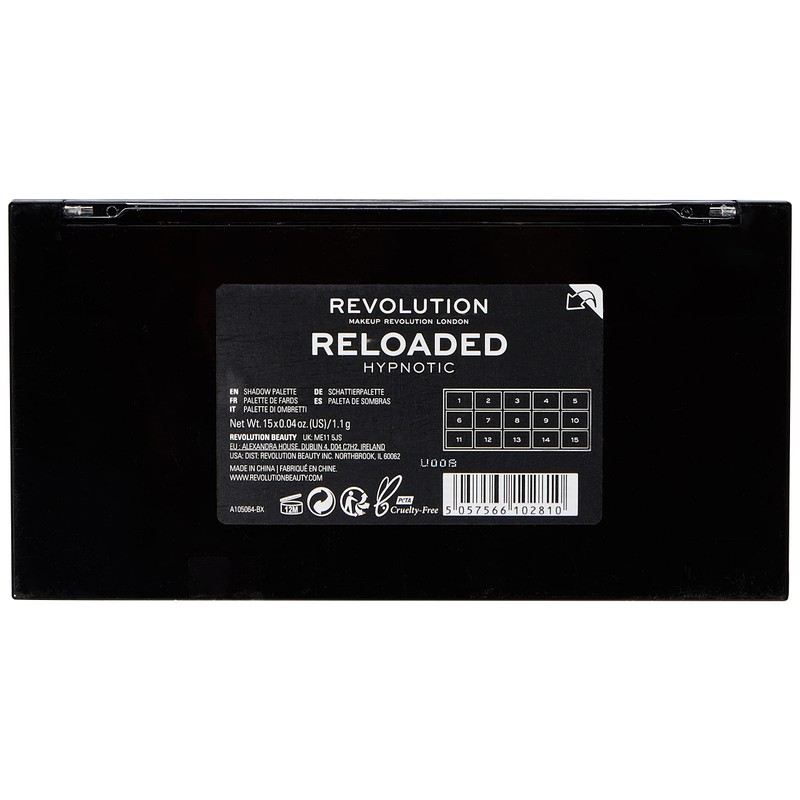 Makeup Revolution, Reloaded, Eyeshadow Palette, Hypnotic, 15 Shades, 16.5g