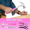 SOLUDE 206-Piece Pink Tool Set,Basic Home Tool Kit for Women