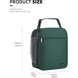 AYEANY Lunch box Lunch bag for men women Insulated Lunchbox Lunch bags for Work Picnic Travel (Green)