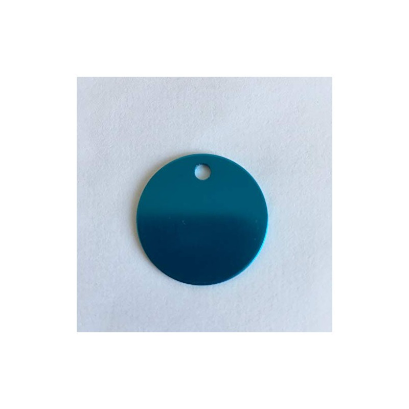 Coloridos discos redondos de aluminio anodizado, 25 mm (paquete de