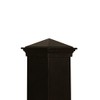 2x2 Post Cap by Atlanta Post Caps Black Aluminum Pyramid