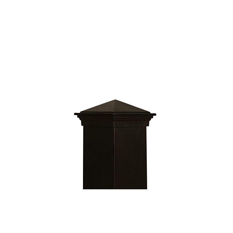 2x2 Post Cap by Atlanta Post Caps Black Aluminum Pyramid