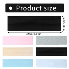 SGERUFZ 6 Stück Stirnbänder für Damen, rutschfest, trendige elastische Haarbänder, Workout, Schweiß, weiches Baumwolltuch-Stirnband