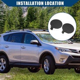 Hihaha 53286-0R060/53285-0R060 Car Bumper Tow Hook Cover for Toyota RAV4 2013-2015 / Front Tow Hook Eye Lid Cover Trailer Cap/Durable Plastic / 2Pcs Black