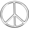 Cruiser Accessories 83063 3D-Cals Peace Raised Adhesive Decal, Chrome