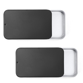 Gerkia 2Pack Travel Floss Picks Case，Refillable Portable Floss Pick Holder Container，Small Floss Dispenser and Dental Floss Holder，Small Tin Box Containers.