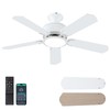Surtime 44In Flush Mount Ceiling Fans with Lights and APP&Remote