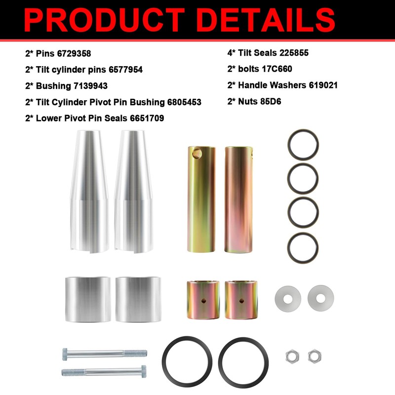 YMT 6805453 Pin and Bushing Kit Fits for Bobcat S220