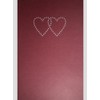 Red Dotted Double Hearts Valentine's Note Cards w/ Envelopes
