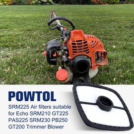 Powtol SRM 225 Air Filter for Echo PAS-225 PB-250 PB-250LN GT-225 SRM-230 SRM-210 ES-250 String Trimmer Weedeater Blower Replace A226001410