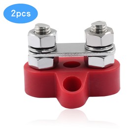 BokWin 2 Pcs Battery Junction Posts Block 5/16 Inch Power Junction Block M8 Wire Power Distribution Terminal Block 12V Power Stud Battery Junction Block for Auto Car Marine Boat