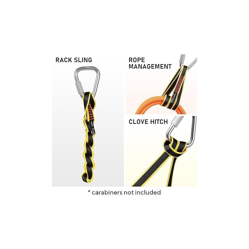 KINGTLE 20MM Nylon Climbing Sling Runner 22kN CE1019/EN566 UIAA Certified,Rock