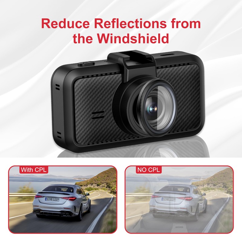 Miofive 34MM Dash Cam CPL Filter, Anti-Glare Circular Polarizer Lens