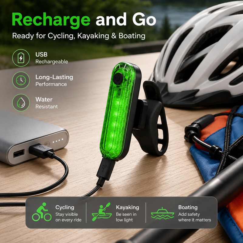 Rechargeable LED Warning Light with 4 Lighting Modes – Type-C