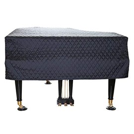 ESYUEL Grand Piano Cover Dust Protective Cover with Quilted Diamond Pattern (200cm/78.75in, Black)