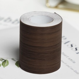 SEISSO Flooring Repair Wallpaper Remake Sheet Wood Grain Width 2.4 inches (6 cm) x Length 198.7 inches (500 cm) Wallpaper Sticker Repair Tape Floor Repair Removable Wallpaper Wood Grain Tape Remake