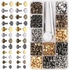 Double Sided Rivet Set Metal Studs Binding Studs Screws Assortment