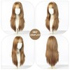 Long Straight Jellyfish Layered Strawberry Blonde Wig with Bangs-24IN
