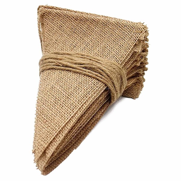 Bunting Jute Bunting Wedding, Pack of 4 Bunting Outdoor Weatherproof,