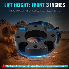 Front 3" Lift Kit Leveling Lift Kit Fit for Toyota Tundra 2007-2022 2WD 2X2 4WD 4X4 Front Strut Spacers for 2007-2021 Toyota Sequoia