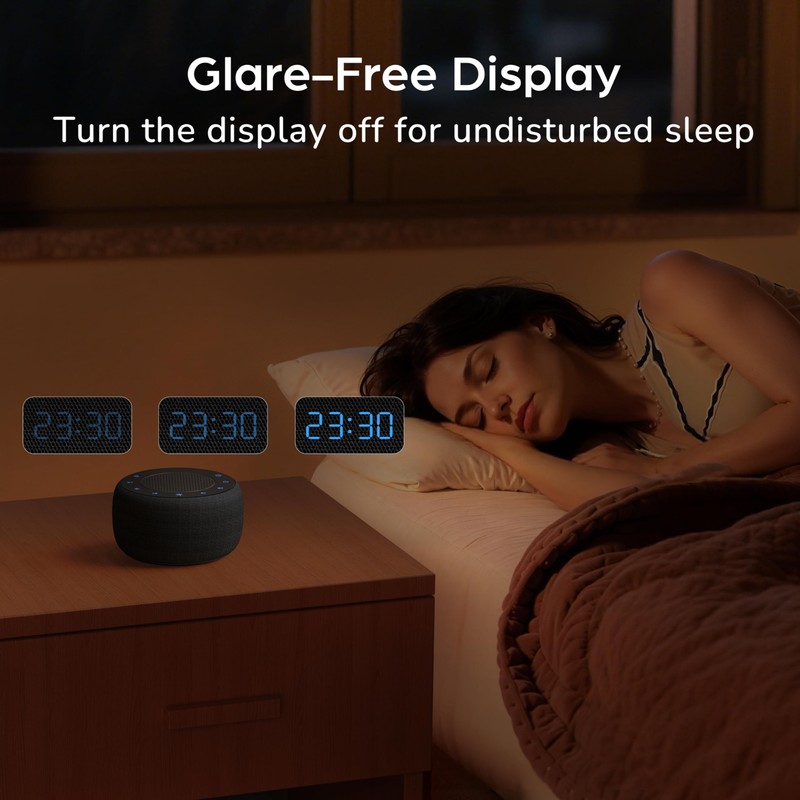 BUFFBEE Alarm Clock with Bluetooth Speaker & FM Radio for