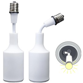 E17 to E26 Base Conversion Adapter, Diagonal Mount, E17, E26 Bulb Conversion Socket, Variable Type, Extension Base Conversion Adapter, Variable Socket, Long Lasting Socket, Heat Resistant, Silica Gel