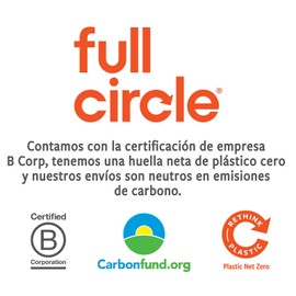 Full Circle Scrub Brush for Cast Iron Cookware, Dishes Pots, Sinks - Sustainably Sourced with Bamboo Handle