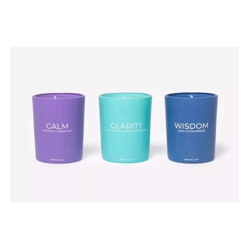 Jill&Ally Jill & Ally Crystal Manifestation Votive Trio Candle Set