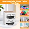 2 in 1 Trash Bag Dispenser,White Wood Trash Bags Holder