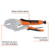 Truper PPT-10RX, Pinza de presión 10", mordaza recta, mango de