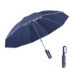 Fully Automatic Umbrella with Carabiner Handle, 10 Ribs Reverse Folding