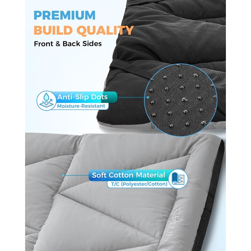 Kingcamp Cot Mattress, Soft Portable Sleeping Mat, Lightweight Non-Slip Comfortable