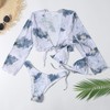 Women's Tie-Dye Wire Bikini Set with Steel Ring lf2949 Free Size/Free Size L 5ea