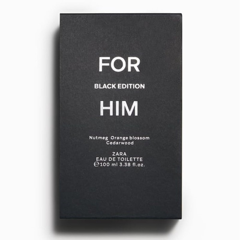Zara For Him Black Edition Cologne for Men EDT Eau