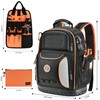 Tool Bag Backpack with 2 Canvas Tool Pouch Tool Kit,