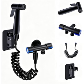Bidet Pulverizador de Acero Inoxidable con Soporte y Manguera de Antifugas