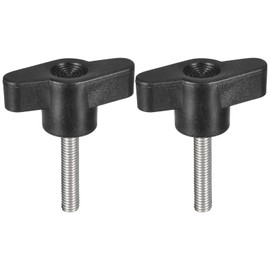 QUARKZMAN Pack of 2 Clamping Screw Knobs, M5 x 25 mm 304 Stainless Steel T-shaped Thumb Screws Handle for Quick Replacement of Hand Tightening Knob