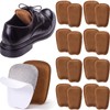 8 Pairs Shoe Tongue Pads, Non Slip Cushion Inserts,Brown,L