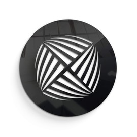 SABA Home Decor Black Round Vent Cover - Air Register 8" Duct Opening (10" Overall) Acrylic Plexiglass Decorative Covers for Walls & Ceilings, NOT for Floor USE, Aria