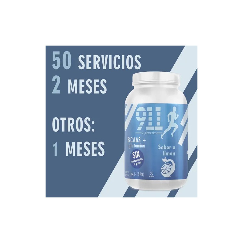 Aminoácidos Bcaasgluta 911 Suplements 1kg Varios Sabores