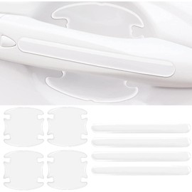 8 Pcs Protector de Manijas de Auto Protector de Arañazos Para Manija de Puerta de Coche Pegatinas de Manija de Puerta de Coche Protector de Arañazos Transparente de PVC para Manijas y Puertas de Coche
