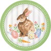 Trendware Spring Cottage Bunny Dinner Plates, 24 Count