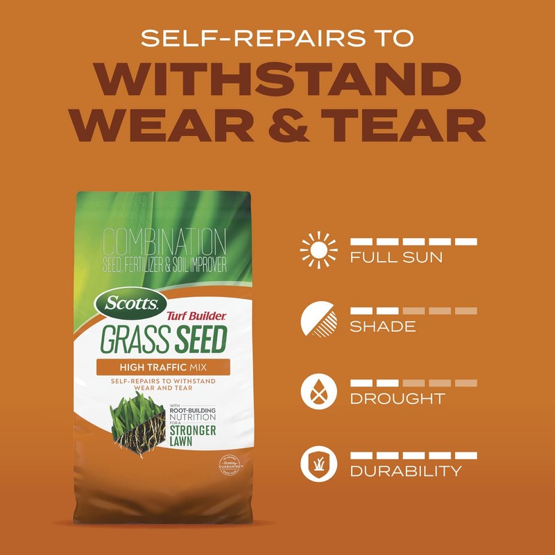 Scotts Turf Builder Grass Seed High Traffic Mix with Fertilizer